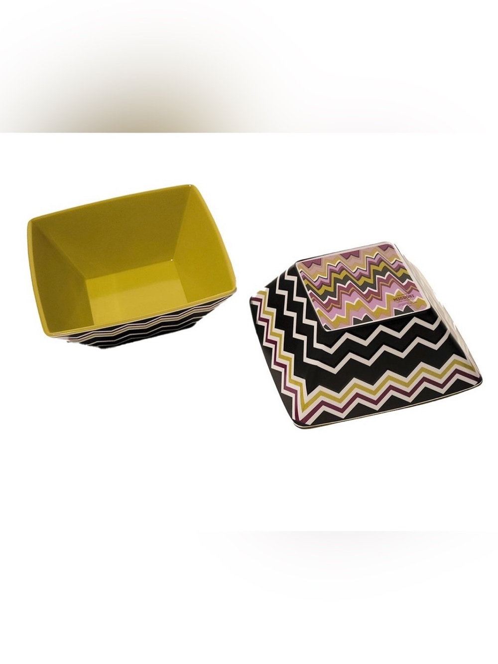 Vtg ‘11 Missoni Colab Target Limited Edition6-pcs Melamine Square Bowls #0415267 - Picture 11 of 16